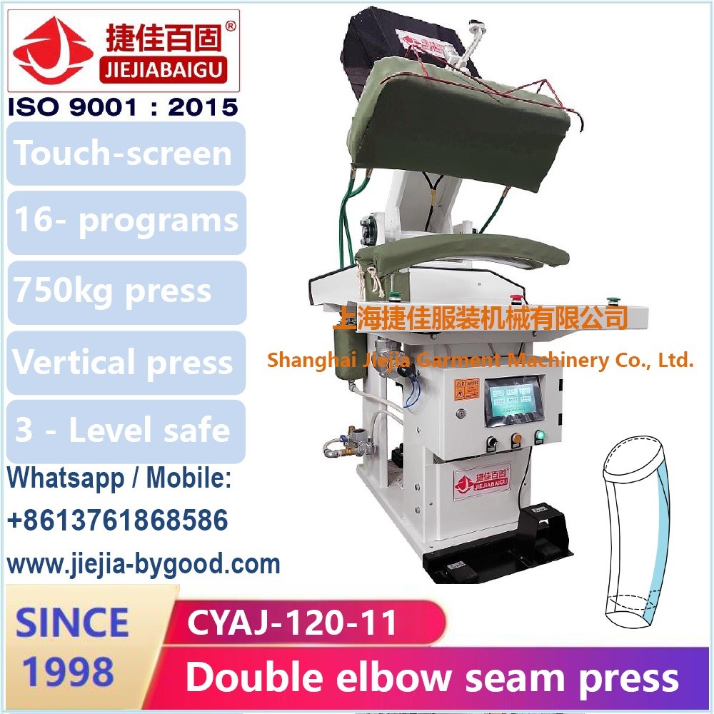 Suit Sleeve Elbow And Front Dress Press Machine Touch Sreen PLC