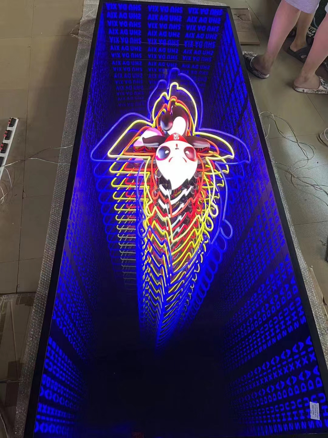 DC12V Magic Led Infinity Bath 3D Tunnel Mirror Decorative Dance Floor Infinity Mirror