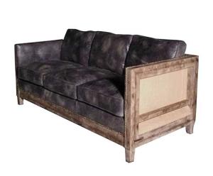 Quality Vintage Leather Deconstructed Sofa Furniture Retro Couch wholesale
