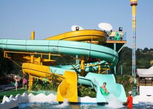 Quality Outdoor Spiral Slide Water Slide Playground For Amusement Park 1 Year Wanrranty wholesale