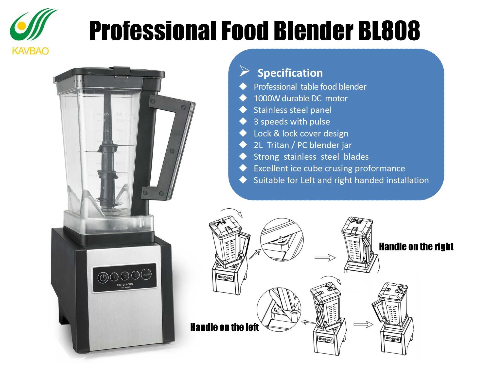 BL808 1000W Professional Blender