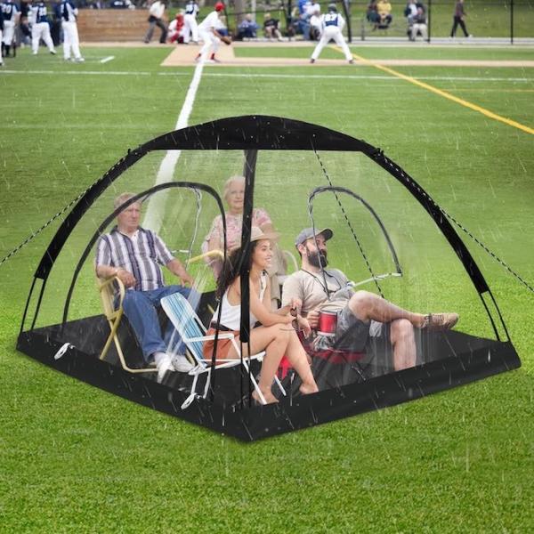 71*71*65''Inch 4-Person TPU Transparent Fiberglass Frame Quick Set Up Waterproof