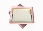 Elegant Pink Lid And Base Boxes , Customized Size Cardboard Gift Boxes For Album