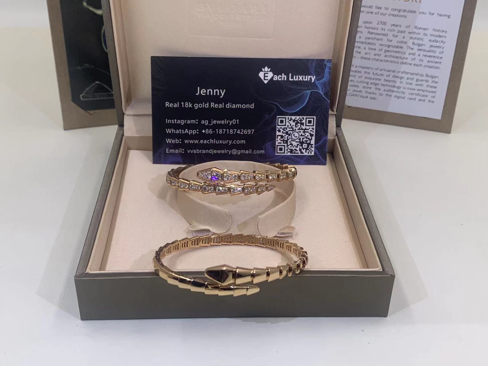 Serpenti Viper Bracelet Serpenti Viper 18 Kt Yellow Gold Bracelet With Pavé Diamonds
