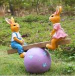 Creative Garden Cartoon Rabbit Hanging Resin Garden Decoration