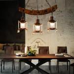 American Light Design Vintage Chandelier Retro Cafe Bar Restaurant Bamboo Loft