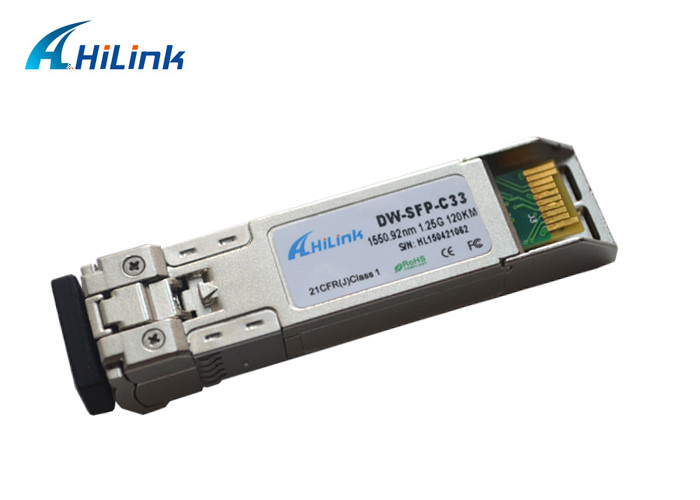 Optical Transceiver 1.25G DWDM SFP Small Form Factor Pluggable Plus 120km 1550.92nm