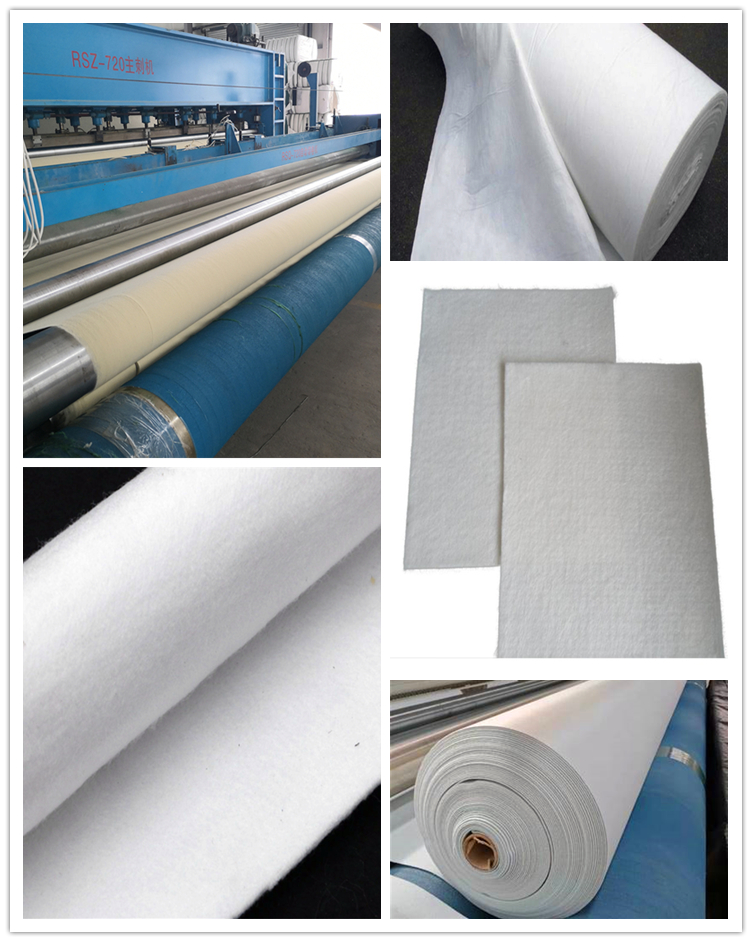 Construction Project Short Fiber Non-Woven Geotextile Isolation 100g/sqm-800g/sqm
