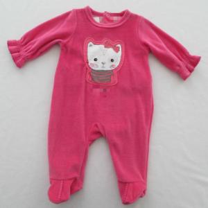 Quality Fancy Sleeve Cuff Picot On Feet Long Sleeve Baby Velour Romper With Feet wholesale