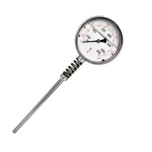 Quality 2.5'' 63MM 1/2 BSP Industrial Bimetal Thermometer Temperature Gauge 100mm Stem wholesale
