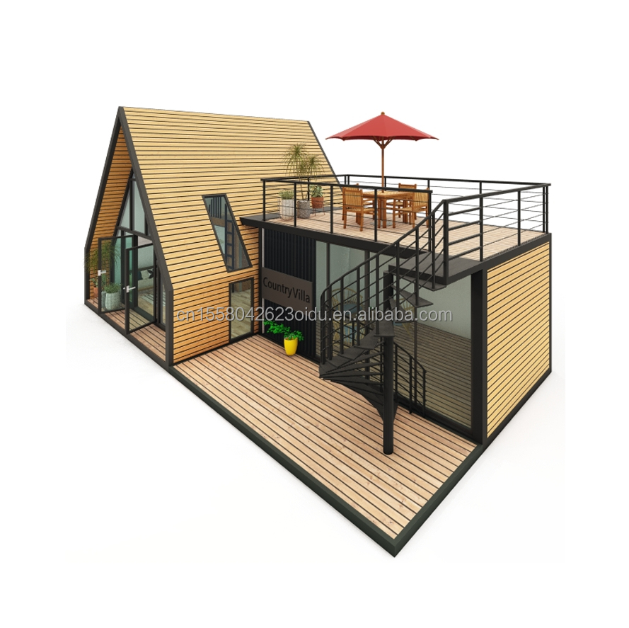 Modern Steel Frame Galvanized Steel Bending 180g Tiny Prefab House for Family Vacations or Hotel