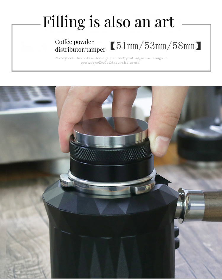 Dual Head Coffee Leveler Fits for 54mm Portafilter Stainless Steel Coffee Beans Tamper