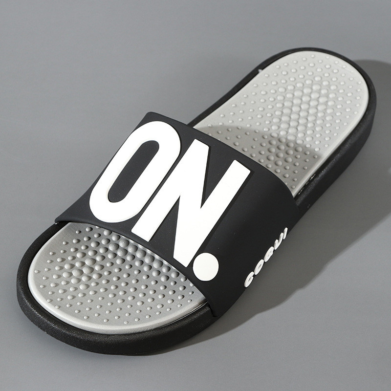 Latest Summer Mens Rubber Flip Flop PVC Simple LOGO Slipper