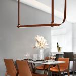 Italy Designer Chandelier Replica Lamp Dinning Room Fabric Belt Suspension Light