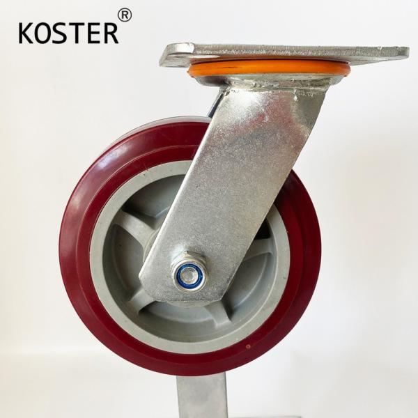 4inch 5inch 6inch 8inch Heavy Duty Red Wheel Roller Bearing Polyurethane PU