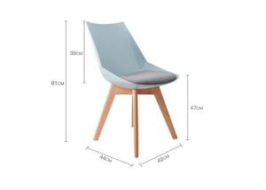 Quality Breathable Nordic Style Dining Chair , Leather Dining Chairs With Wooden Legs wholesale