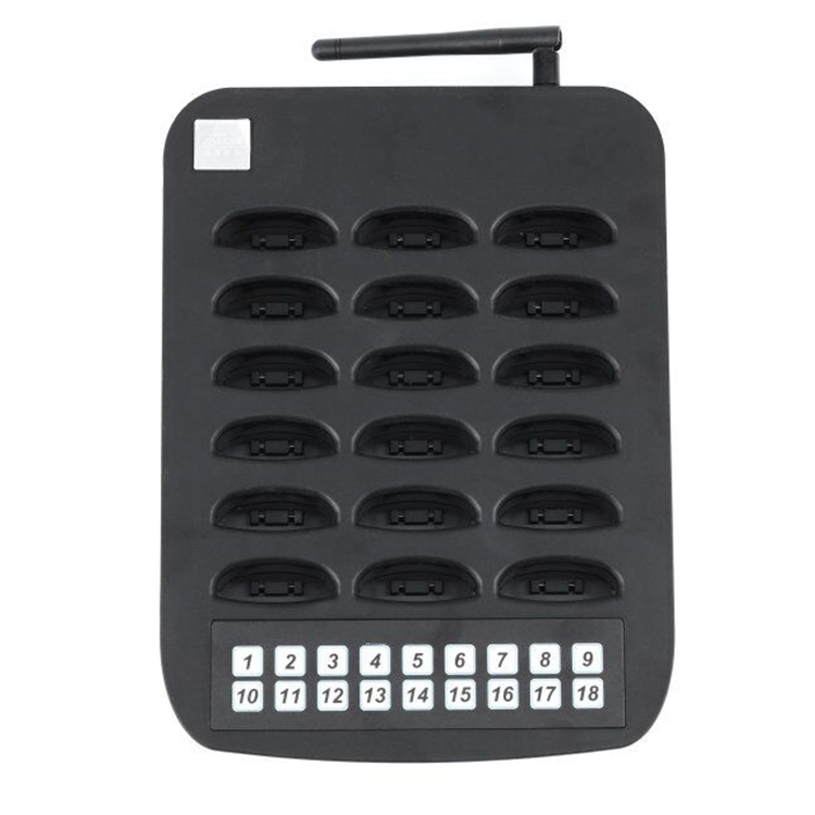 wireless keyboard transmitter with 18 coaster pagers for waiter calling customer waiting in queue