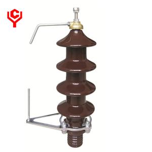Quality Outdoor 1kV Low Voltage Bushings Brown Ceramic Insulator With Lightning Rod wholesale
