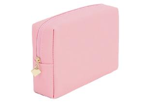 Quality Pink Zippered Cosmetic Bag , Custom Print Small Pink Beautiful Makeup Bags wholesale