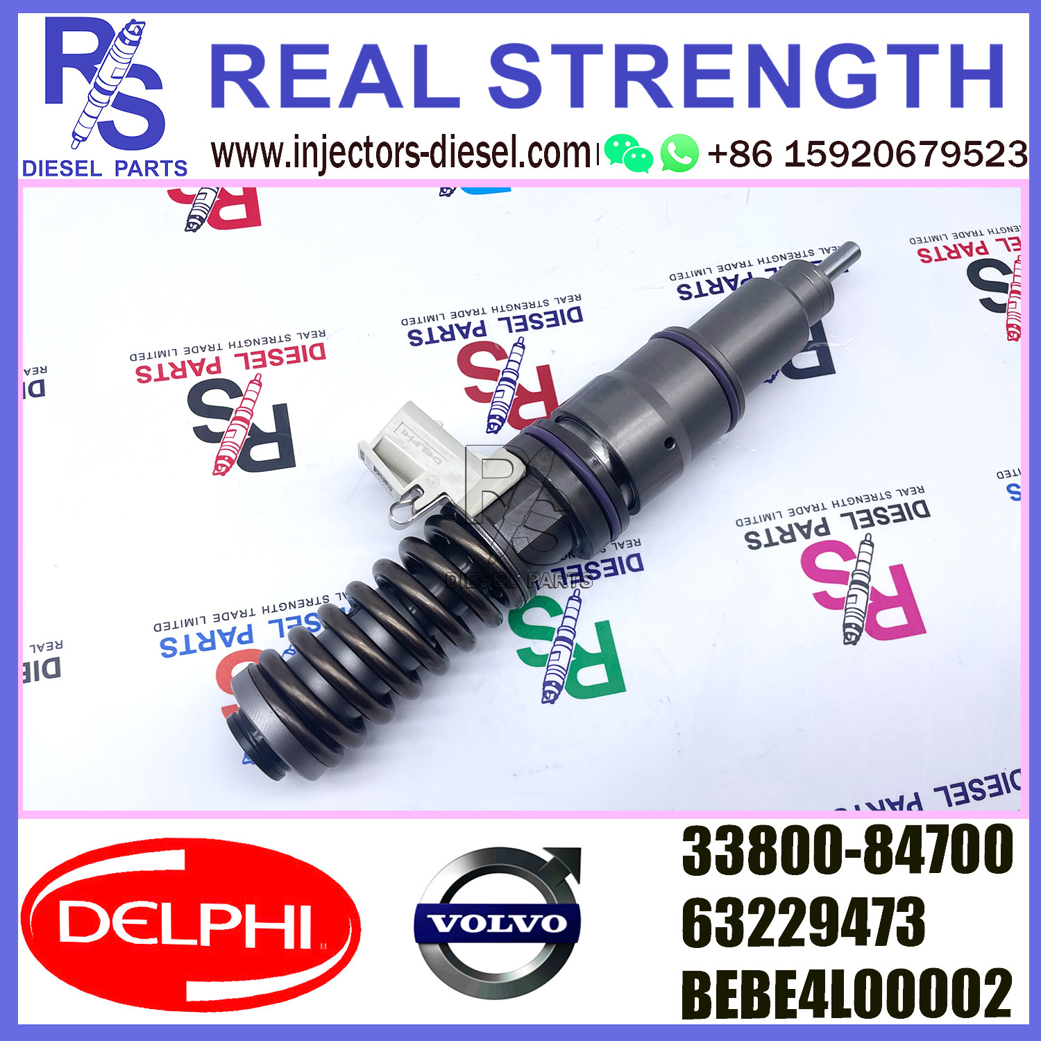 V-O-L-V injector 33800-84700 diesel engine injector 33800-84700 63229473 BEBE4L00002 E3.5 for HYUNDAI L ENGINE WITH EGR