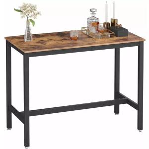 Quality Counter Height Dining Table And Chairs Rustic Brown Kitchen Anti Collision wholesale