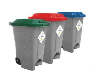 Quality 70L medical waste bin with wheels and pedal wholesale