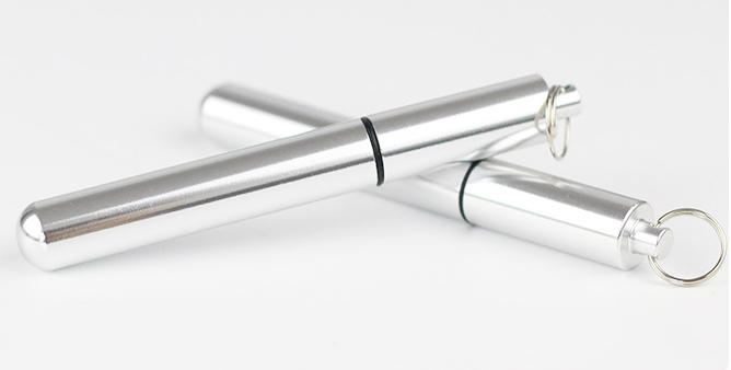 Pocket Toothpick Holder Metal Pill Case with Key Ring Portable Toothpick