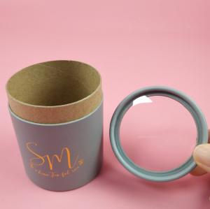 Quality Gold Foil Biodegradable Paper Cylinder Packaging With PVC Window wholesale
