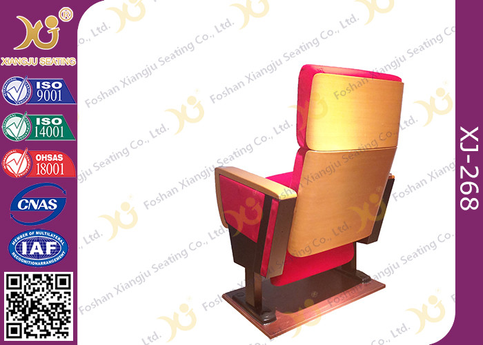 Modern Folded Commercial Auditorium Chairs With Strong Steel Structural Single Leg