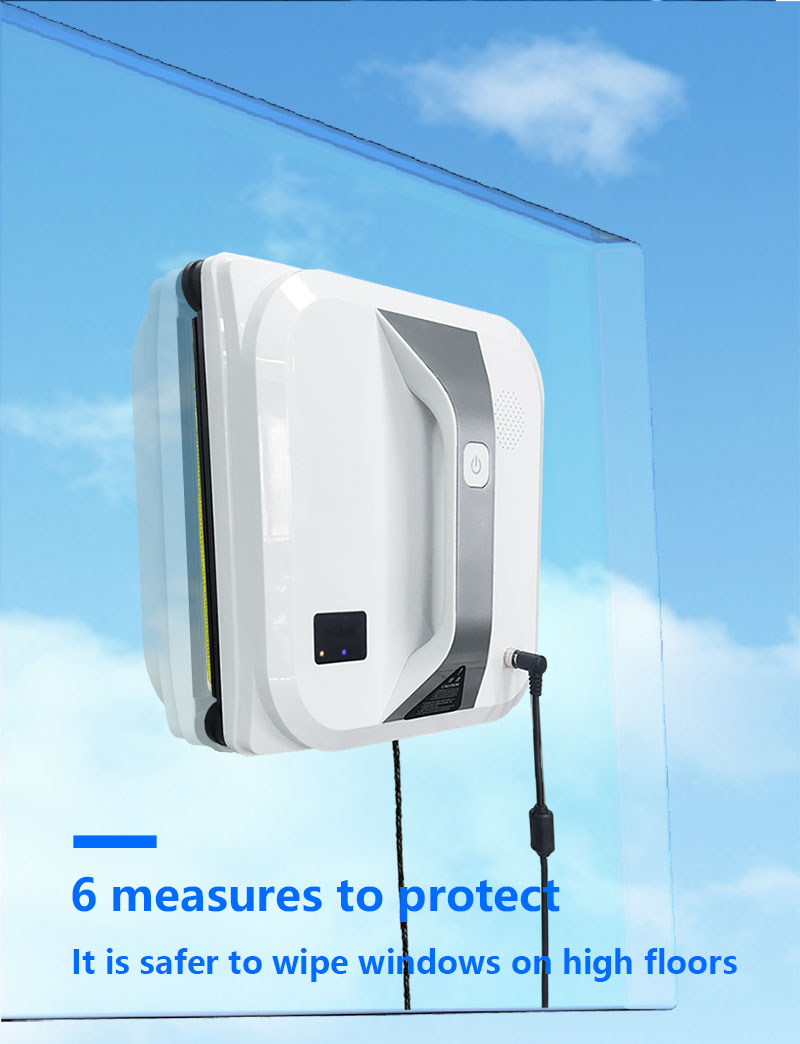IR Glass Cleaning Robot Ultra Thin White Window Cleaner For Apartments