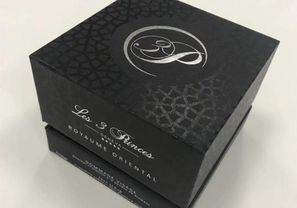 Matte Black Cardboard Gift Box With Lids Perfume Cosmetic Facial Cream Bottle