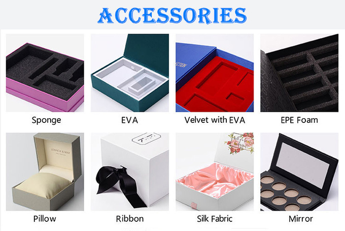 Cardboard Magnetic Rigid Folding Boxes Hot Stamping Sustainable With Ribbon