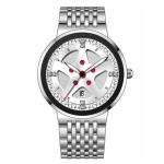 Waterproof Stainless Steel Chronograph Watch Thin Calendar Automatic Mechanical