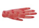 Red Flower Cotton Cosmetic Gloves No Fluorescent Brightener For Night Sleep