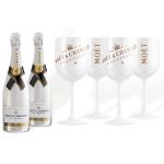 Reusable White Plastic Moet Chandon Ice Imperial Glasses 450ml 15.5oz