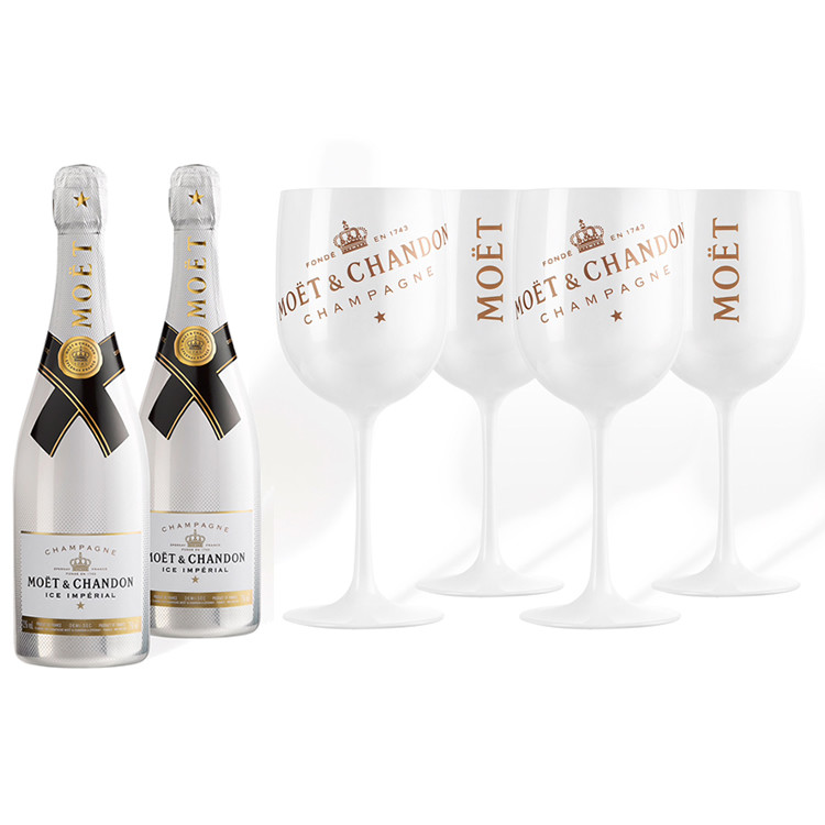 Party White Moet Chandon Plastic Champagne Glasses Acrylic Wine Cup Goblet