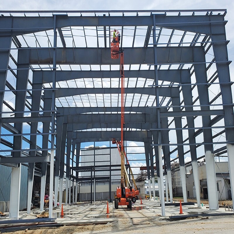 H Frame Steel Structural Buildings , Sheet Roof Industrial Steel Buildings