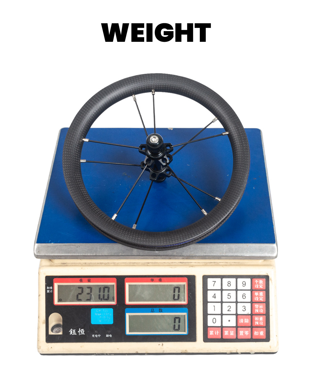 Full Carbon Fiber Wheels Children Push Balance Bike Wheelset 12 Inch