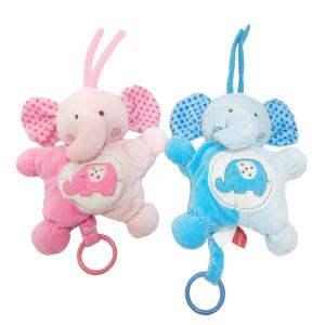 Quality 0.2M Pink Blue Infant Plush Toys Peek A Boo Musical Elephant Stuffed Animal PP Cotton wholesale