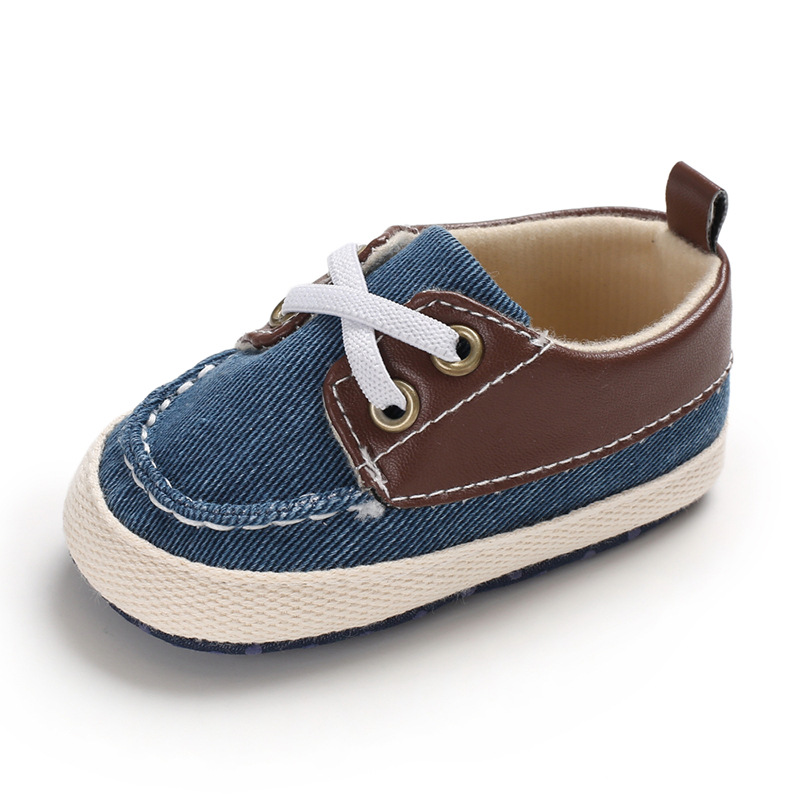 New fashion Canvas shoes Anti-slip prewalker infant crib boy baby shoes