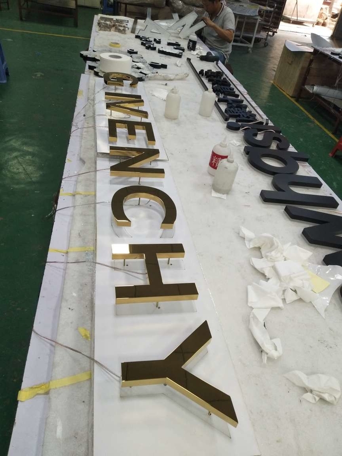 3D Custom Acrylic Lighted Channel Letter Signs 12000K For Bus Station Public Building
