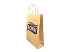 Natural Eco Paper Packaging / Mini Brown Paper Gift Bags With Handles