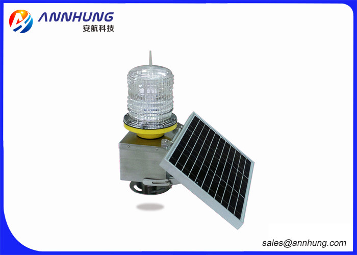 SUS304 Stainless Steel Body 32.5cd Flashing LED Solar Powered Aviation Lights