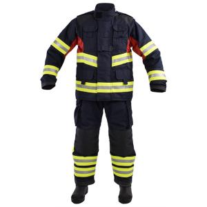Quality Breathable Firefighter Clothing , Aramid Fiber Belt Fire Rescue Suit wholesale