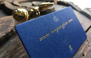 Quality Embossed Custom Foil Stamped Business Cards Square Rounded Edges ISO9001 wholesale