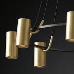Minimalist Chandeliers Gold LED Black Ring Living Room Dining Lighting circular