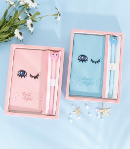 Quality Business Office Gift Cartoon Creative End Stationery Set with Imitation Leather Cover wholesale