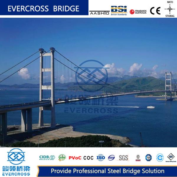 Cheap Composite Bridge Steel Cable Suspension Bridges Big Loading Capacity for sale