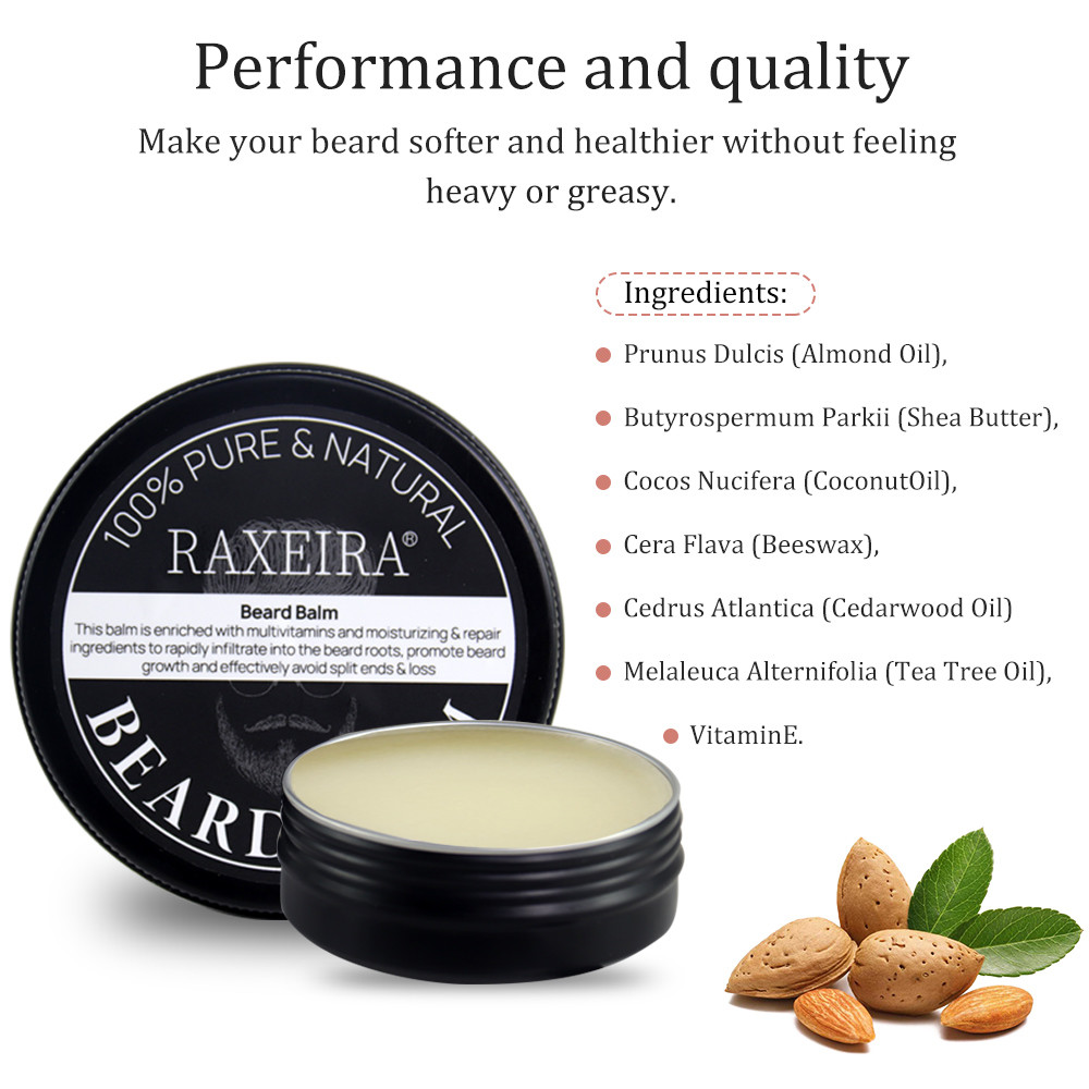 OEM Beard Maintenance Kit Tea Tree Oil Shea Butter Beard Balm Conditioner Wax