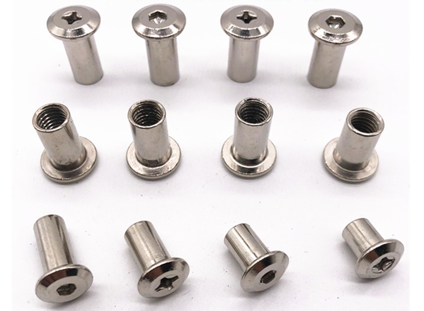 Metric Flat Head Hex Socket Sleeve Barrel Nut for High Precision Stainless Steel M6 Metric Measurement System in ISO Standard